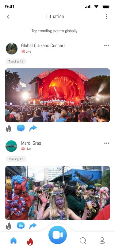 Lituation — the globally trending events page.