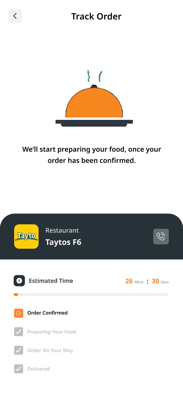 Live order tracking from kitchen to doorstep.
